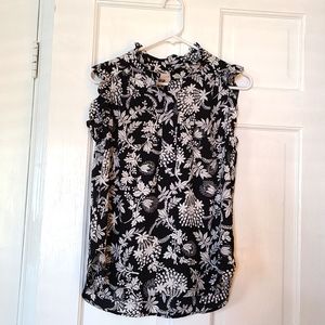 Loft Sleeveless Patterned Blouse XS